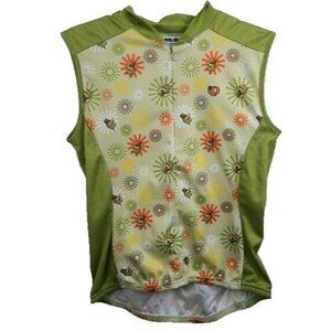 Pearl Izumi Sesame Street Womens Cycling Top Medium Green Tweety Bird Sleeveless